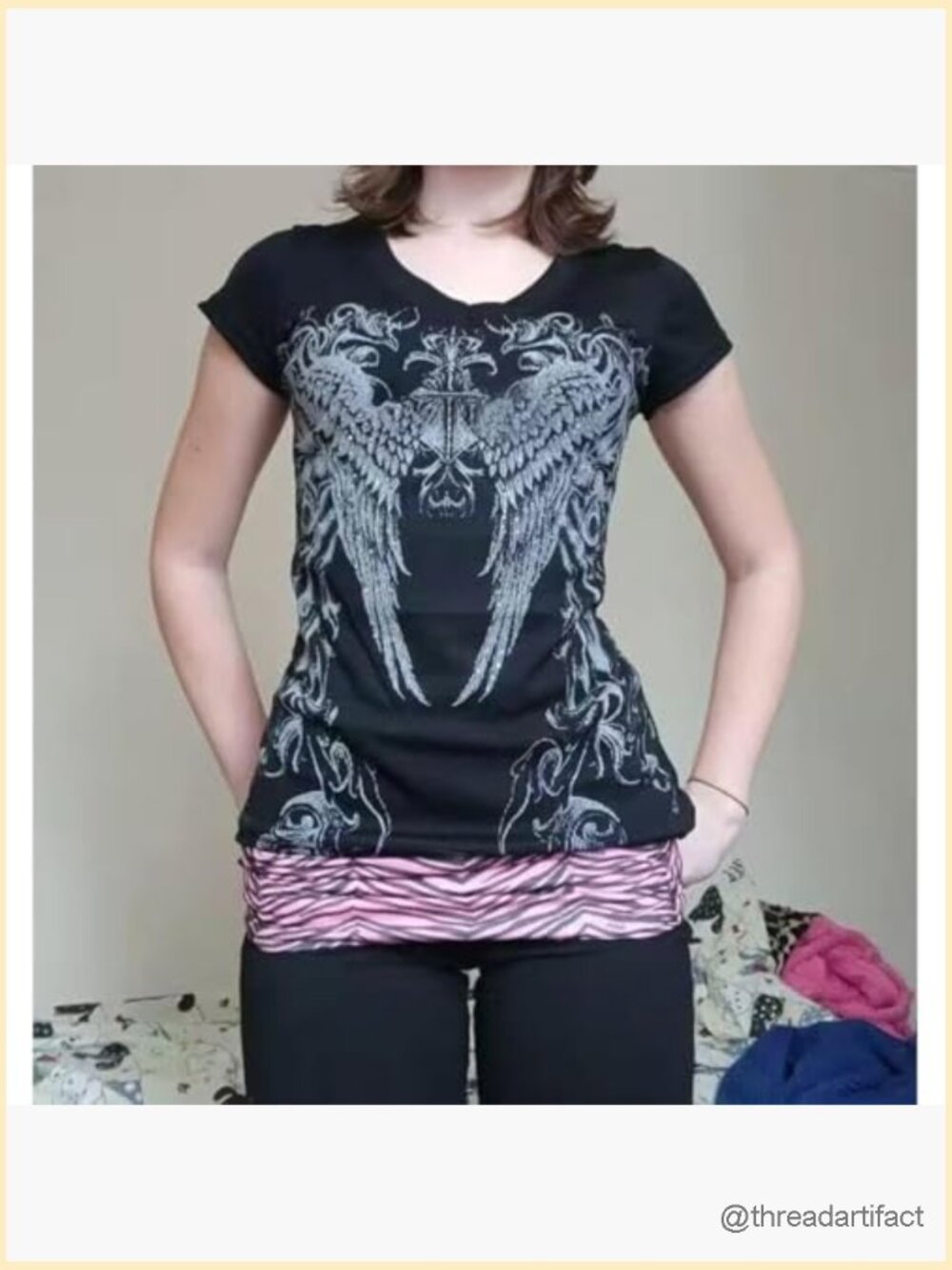 Y2K Grunge T-Shirt Women Vintage Streetwear Goth Emo Tee Short Sleeve Crop Top - Picture 2 of 7